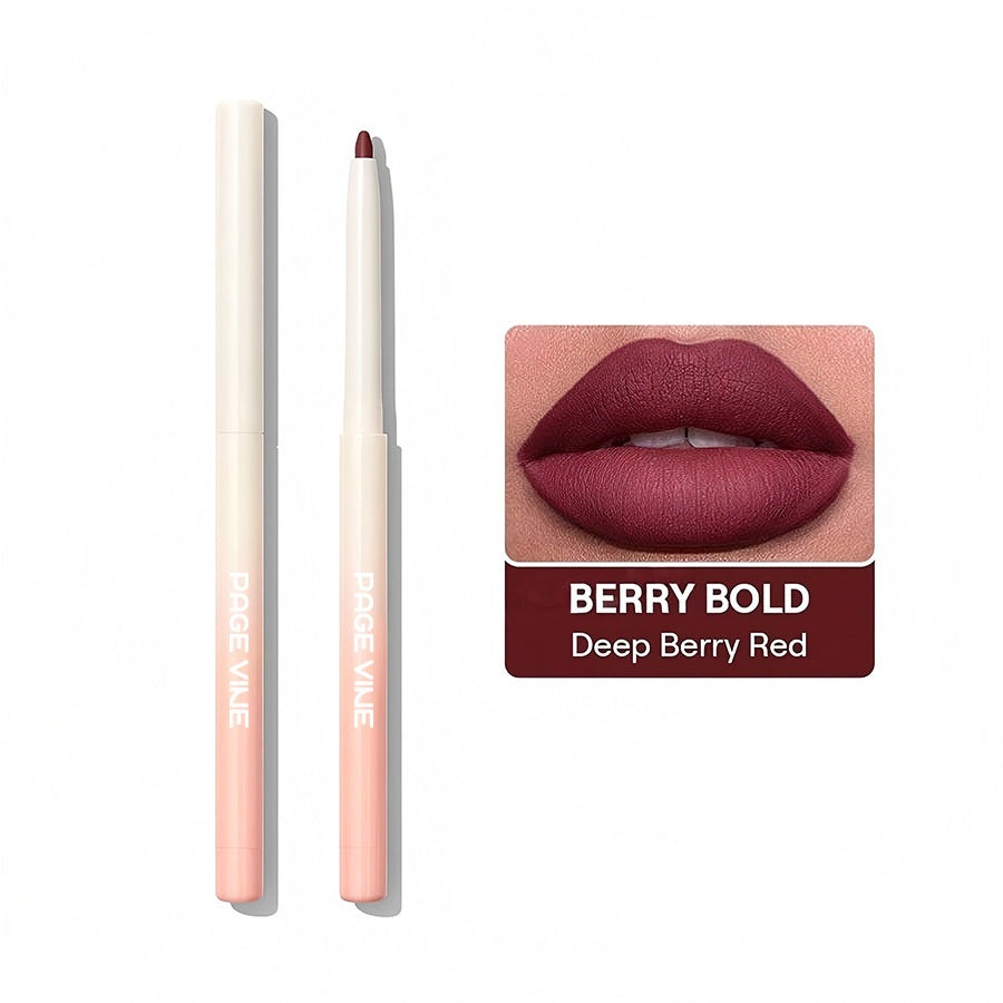 Cross-border Beauty PAGE VINE Smart And Fine Lip Liner Smooth And Quick-drying Long Lasting Waterproof No Stain On Cup Lip Pencil
