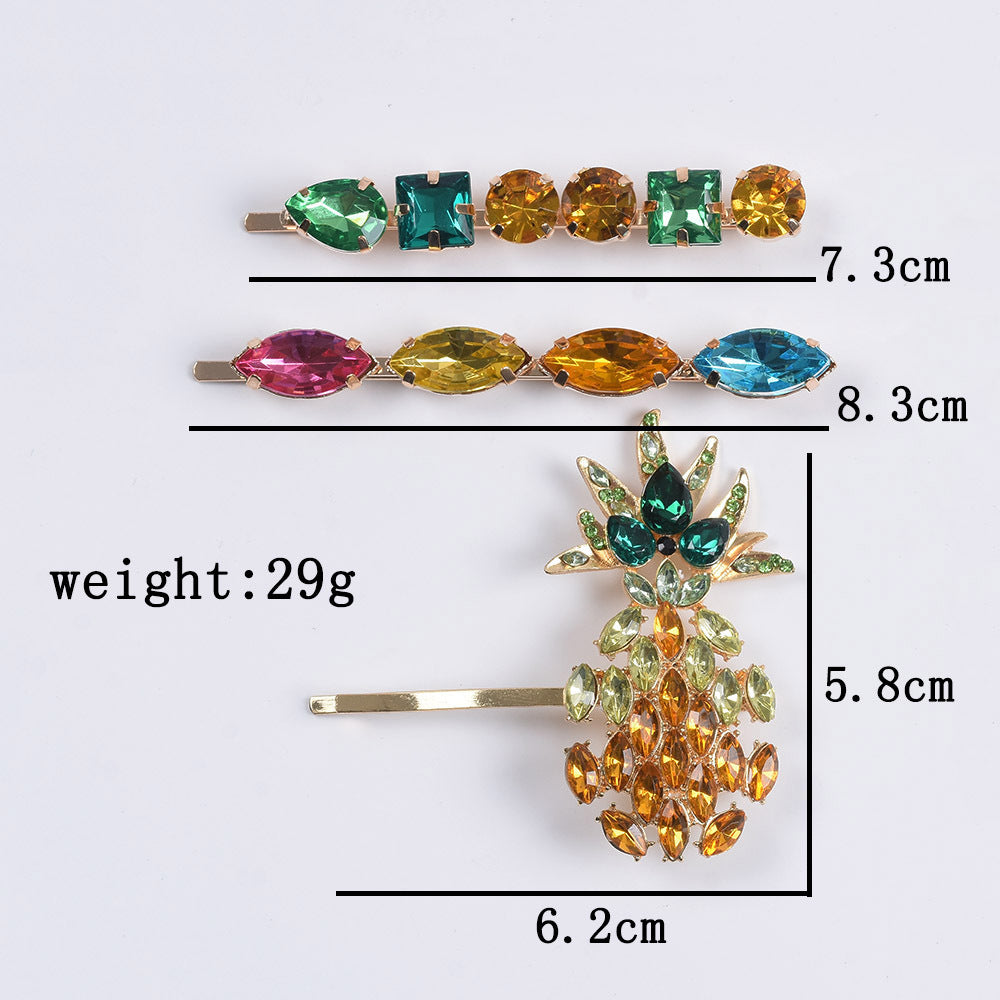 Hair  Color Pineapple Clip Three-piece Set