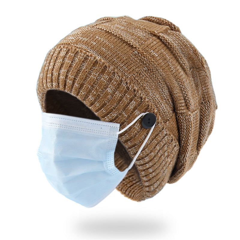 Women's Fashion Flanged Mixed Color Sweater Hat