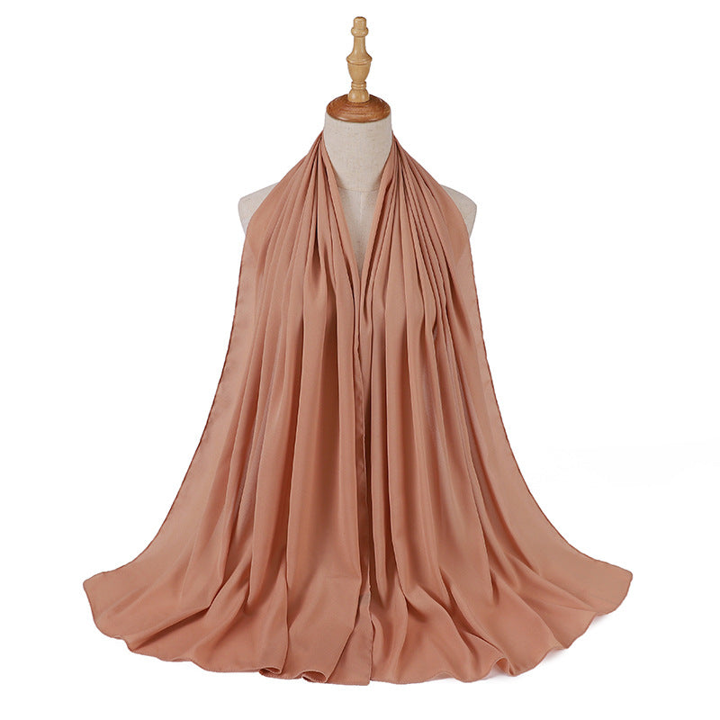 Malaysia Shiny Toe Cap Solid Color Scarf