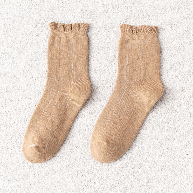 Women's Mid Tube Winter Stockings Spring And Autumn Fleece Terry Sock