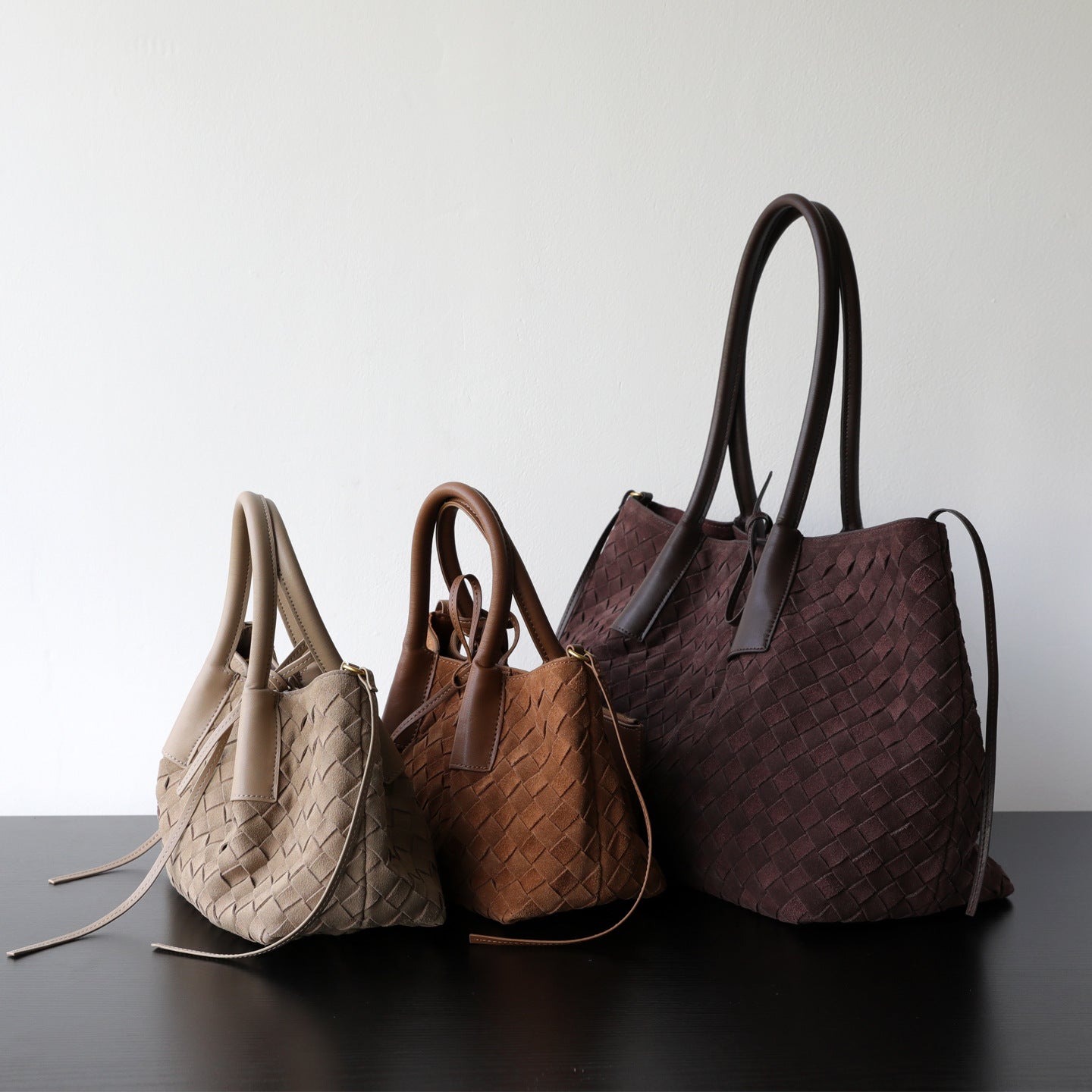 Handwoven Matte Cowhide Tote Bag With Large Capacity