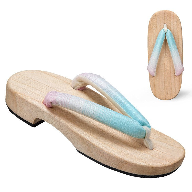 Gradient Solid Color Thick Heel Daily Slippers Clogs
