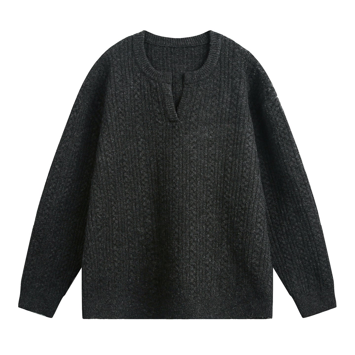 Retro Loose-fit Heavyweight Textured Knit Sweater Cardigan