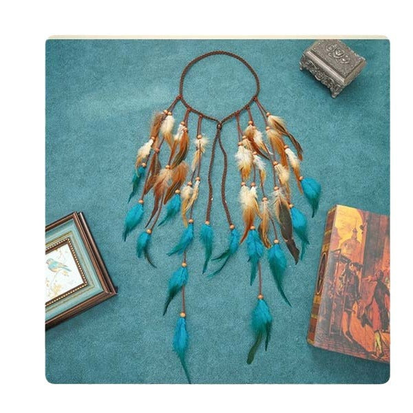 Bohemian Long Two-tone Feather Hair Band Feather Headwear