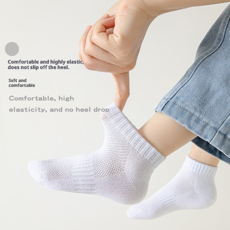 Thin, Breathable Cotton Socks For Kids Crew Socks For Boys And Girls