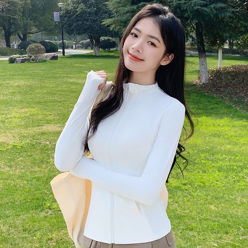 Ice Silk Sun Protection Clothing Women's Slim-fit UV-proof Tight Sports Jacket