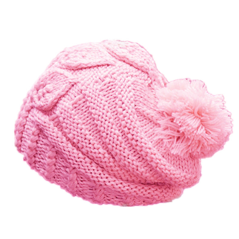 Women's Fashion Warm Solid Color Sweater Hat