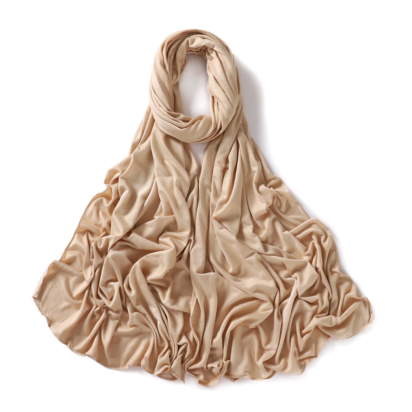 Colors Solid Color Modal Scarf Small Size Monochrome Jersey Veil Mercerized Cotton Scarf