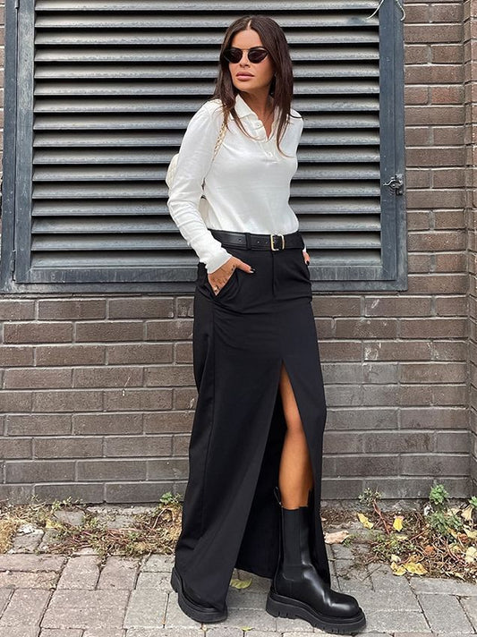 Women's Retro Casual High Waist Skirt
