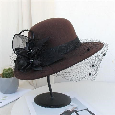 Ladies Temperament Retro Mesh Fashion Hat Trend