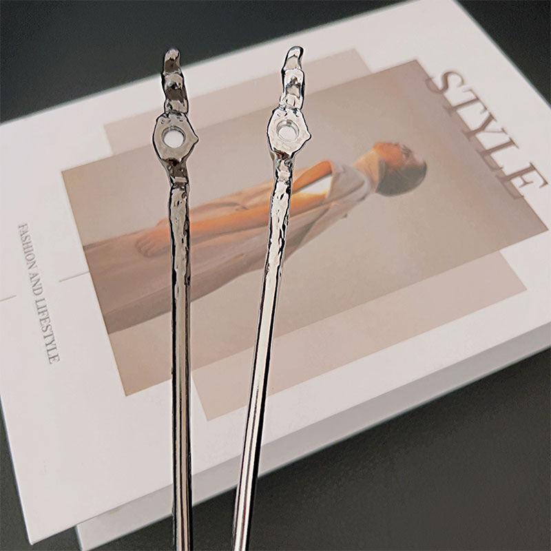 New Chinese Style Simple Moonstone Hairpin Back Head Plate
