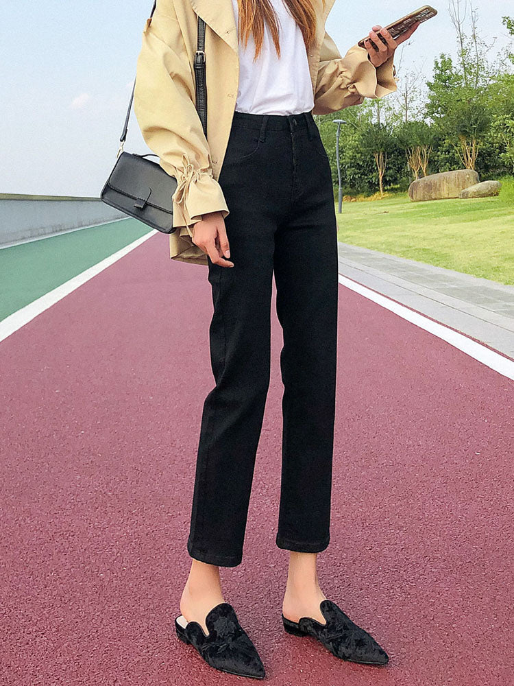 Nine Points High Waist Slimming Cigarette Pants