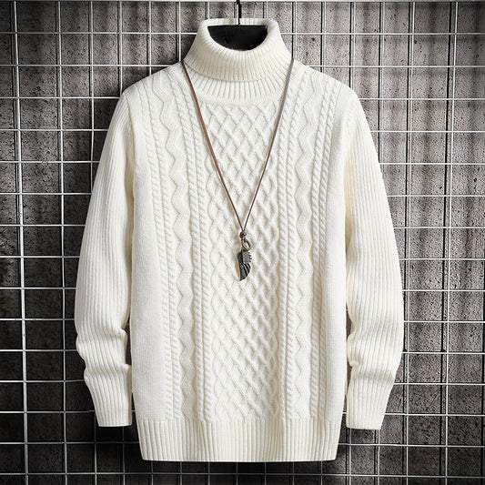 Men's Twill Double-breasted Knit Sweater