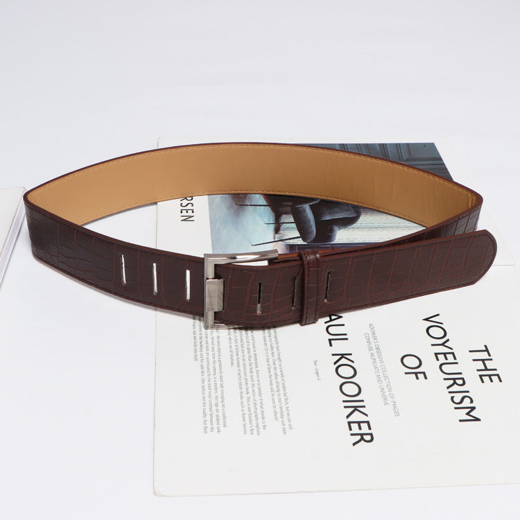 Leather Pin Buckle Imitation Leather PU Belt