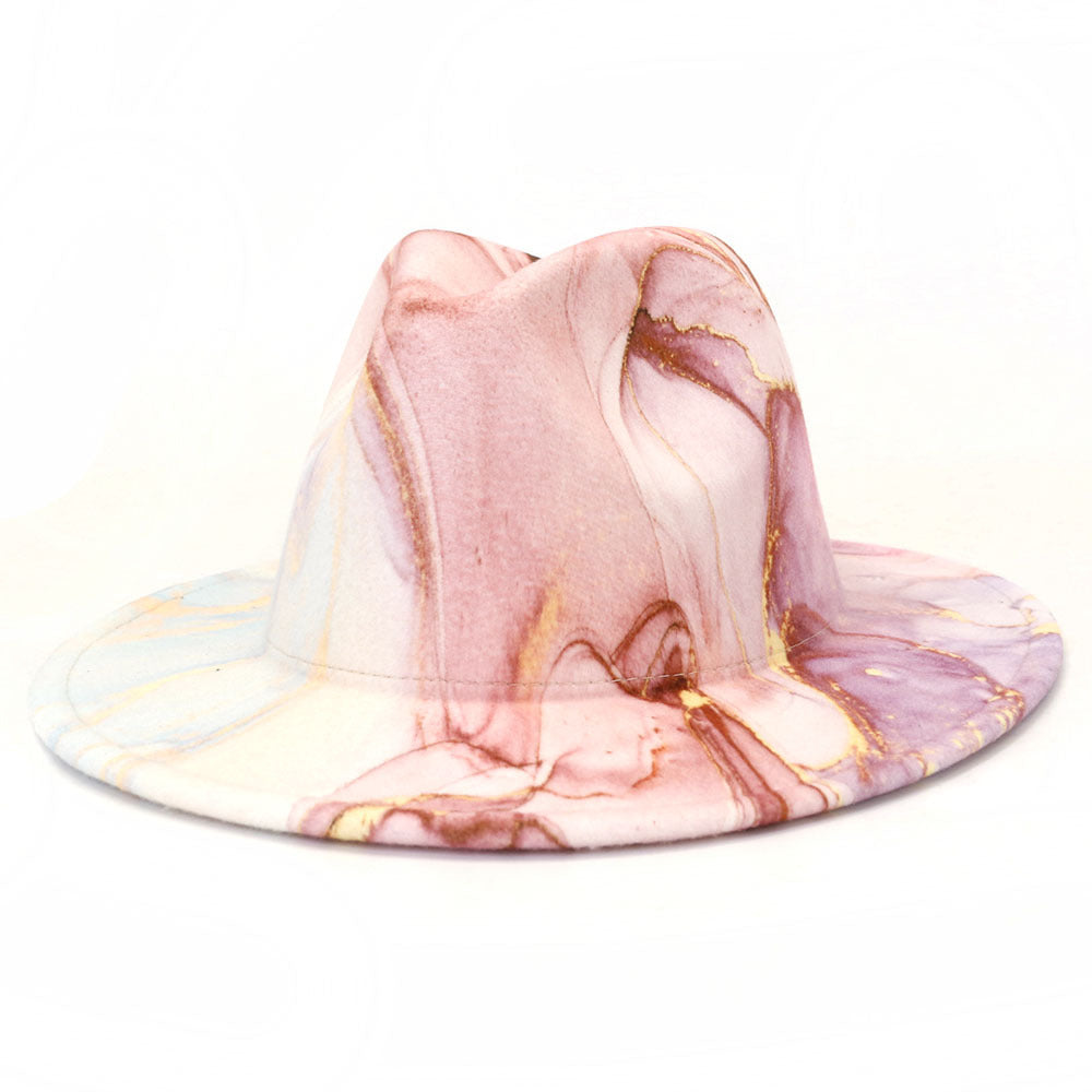 New Digital Printing Woolen Big Jazz Top Hat Big Pressure Hat