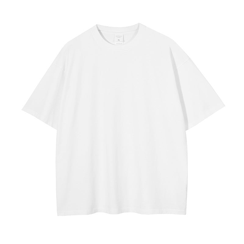 Washed And Worn Dyed Bright White Short Sleeve T-shirt