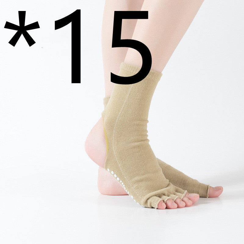 Women's Mid-tube Five-finger Split-finger Yoga Socks
