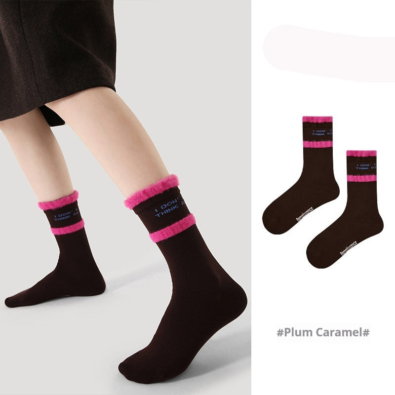 Niche Vintage Court Style Thin Middle-long Stockings