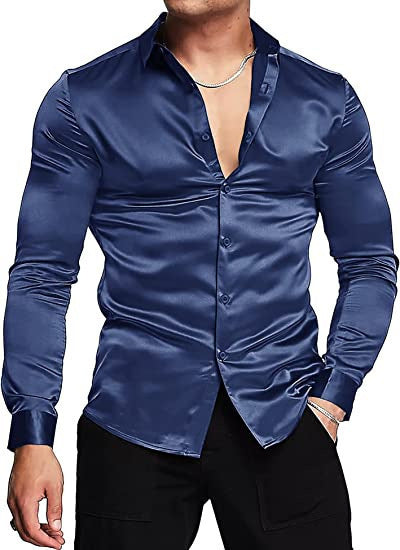 Men's Fashion Lapel Casual Long-Sleeve Shirt