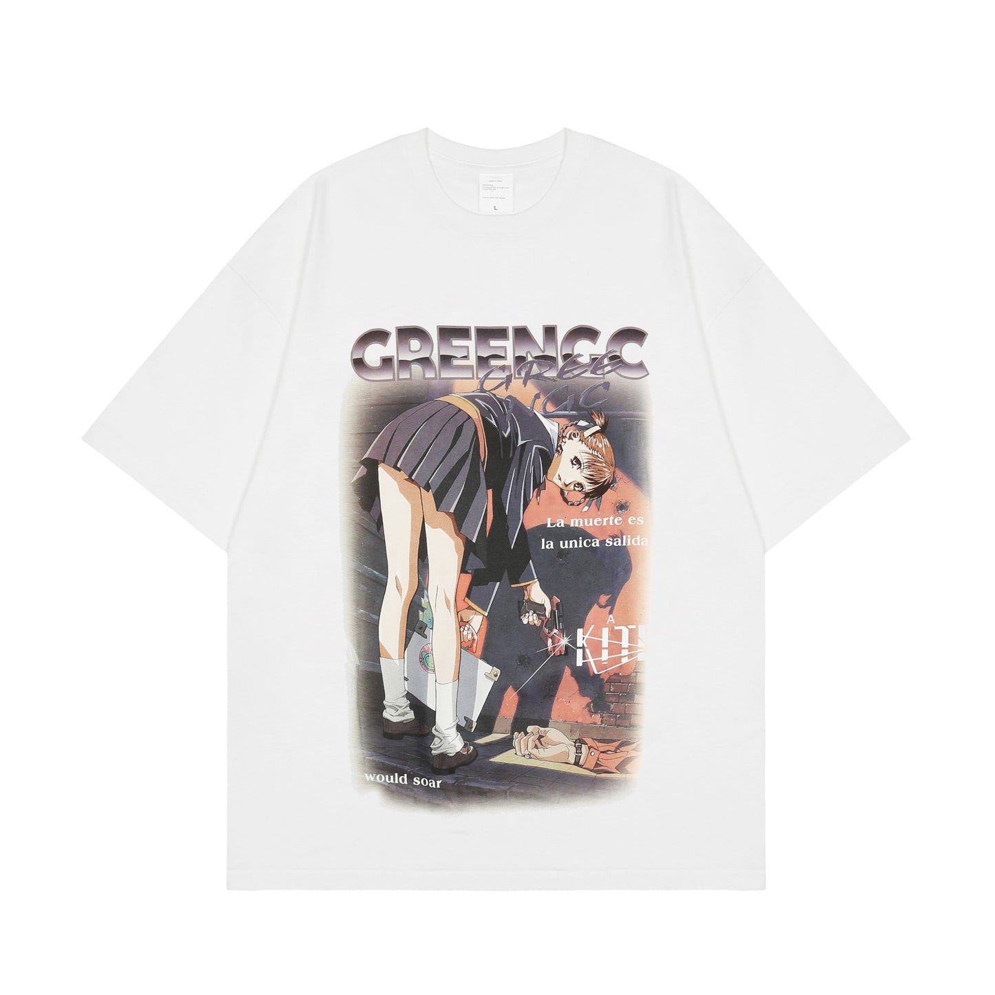 American Street Fashion Cartoon Girl's Short Sleeved T-shirt