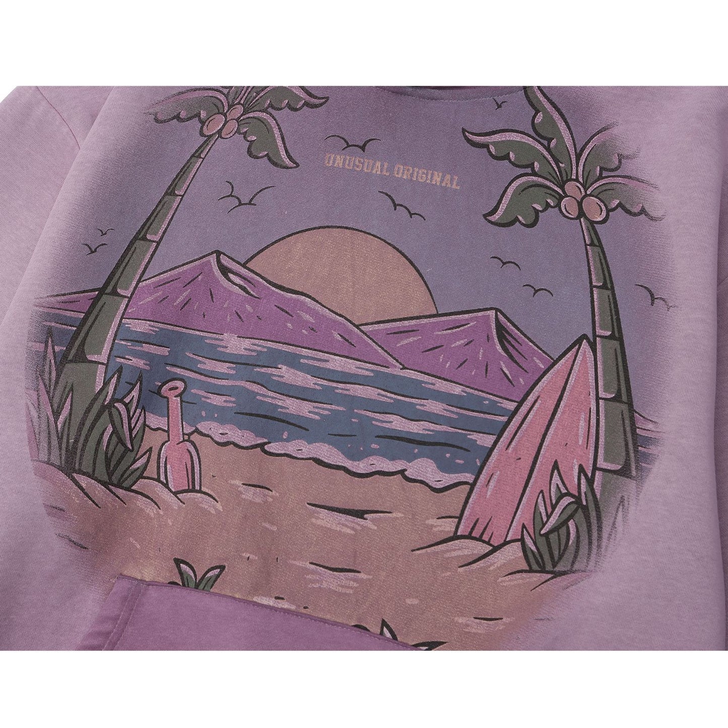 Old American Painting Landscape Terry Hooded Men's Sweater