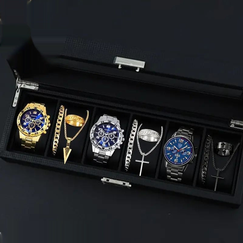 Men's Watches  Fashionable Multi-color Assortment Of Quartz Men's Watches 12-set
