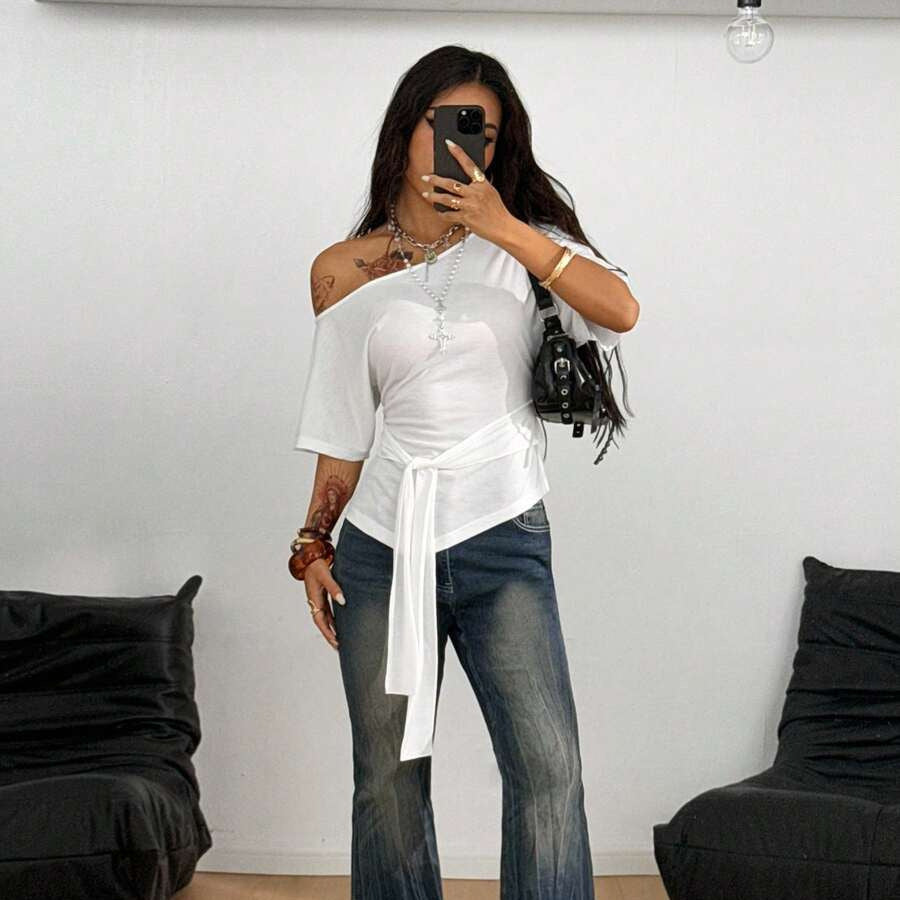 Slim-fit Elegant Short-sleeve For Summer