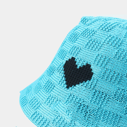 Summer Hollow Breathable Face Small Love Bucket Hat