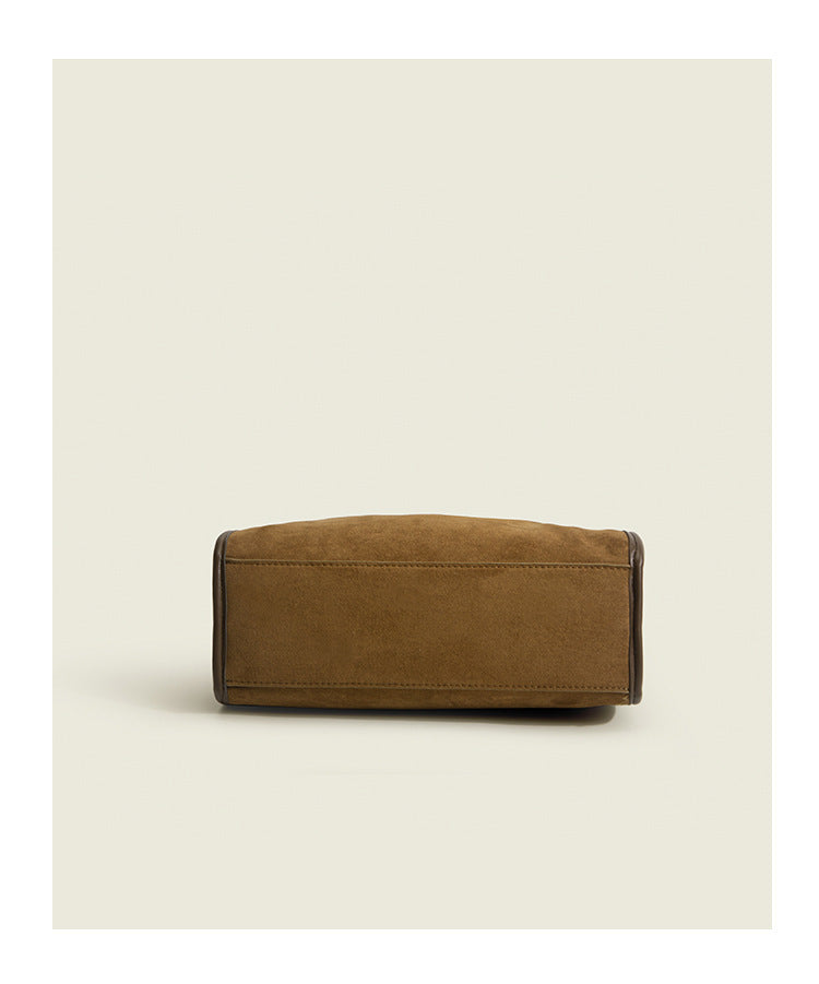 Vintage Suede Commuter One Shoulder Bucket Bag