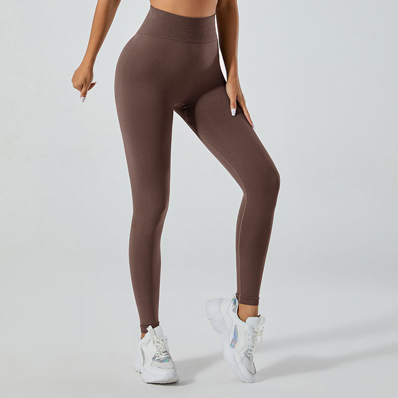 No Embarrassment Line Yoga Pants Women's High Waist Hip Lift Peach Hip Stretch Leggings