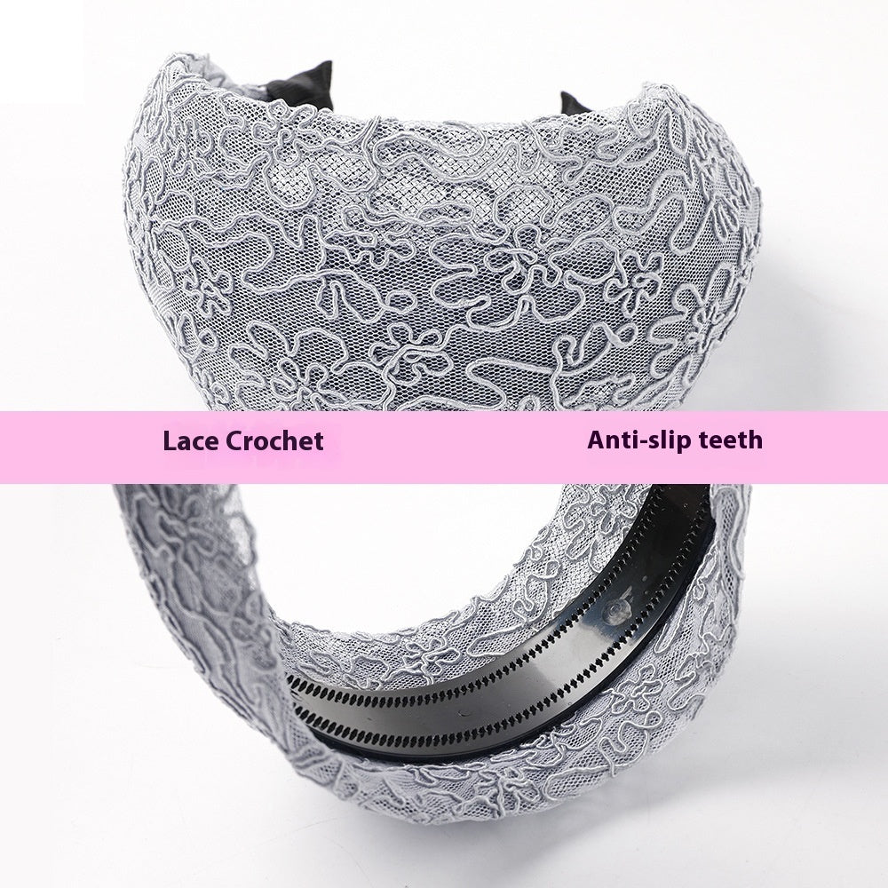 Lace Wide Brim Toothed Hair Hoop