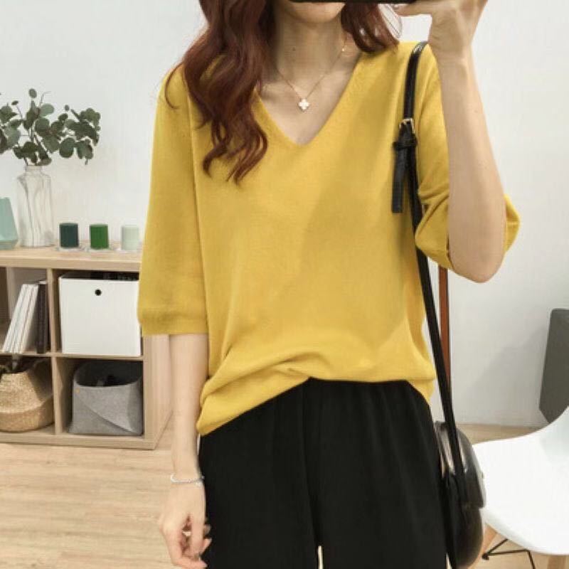 Loose Mori Girl Idle Style Drape Super Fairy Ice Silk Sweater