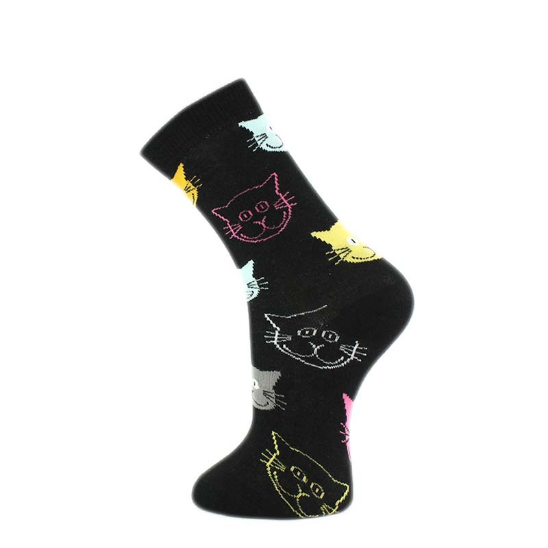Trendy Cat Socks Personality Women's Cotton Socks