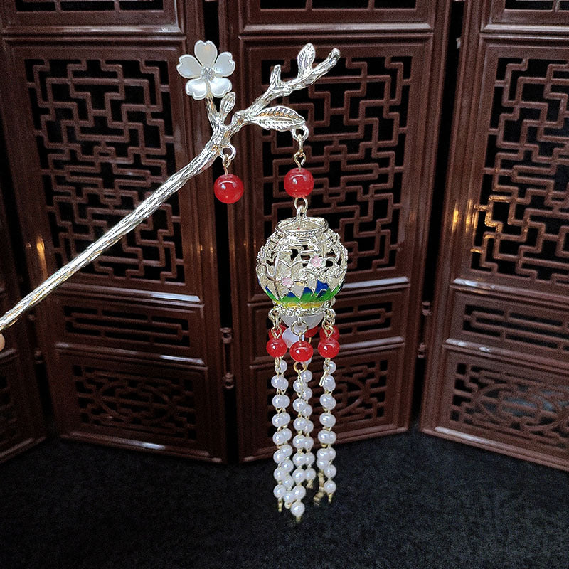 Ancient Landscape Lantern Luminous Hairpin High Sense