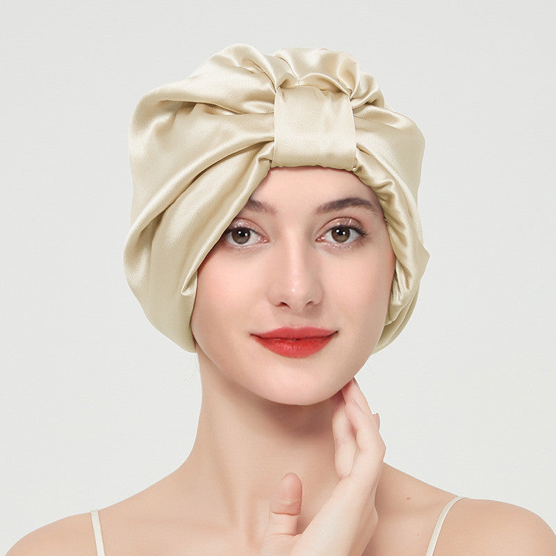 Mulberry Silk Nightcap Ladies Skin-friendly Double Layer