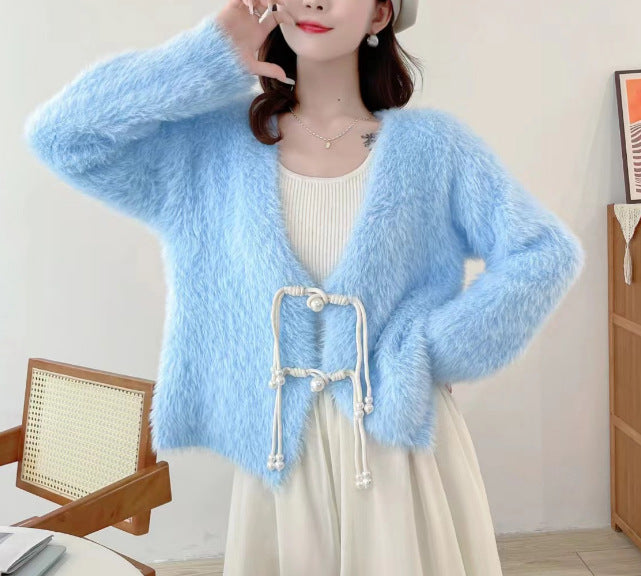 Artificial Mink Hair Short Thick Fur Top