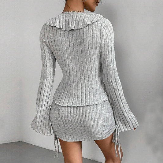 Women's Sexy Elegant Fashion Ruffled Slim-fit Suit