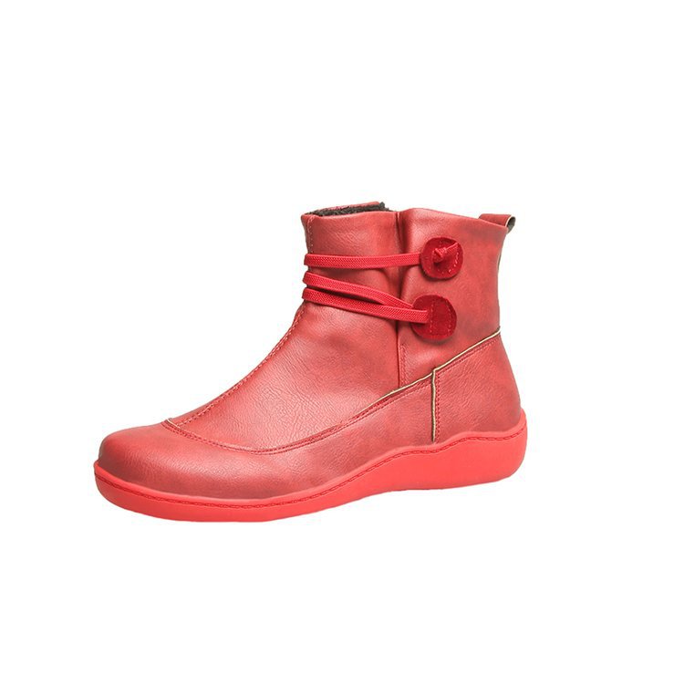 British Style Retro Booties Middle Heel Leisure