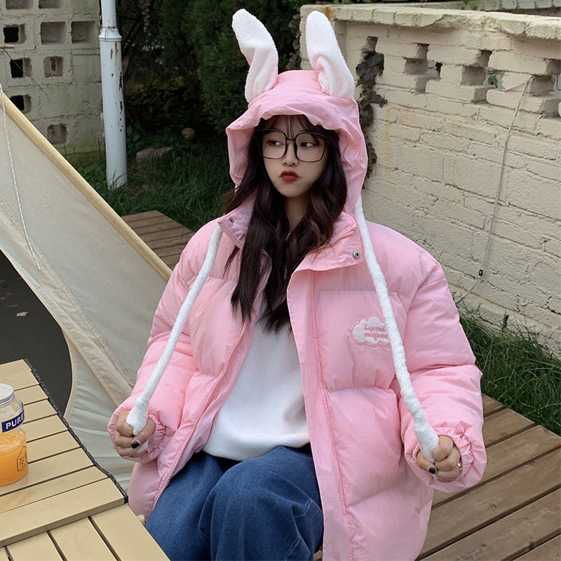Girls' Winter Thick Down Padded Jacket For Junior High School