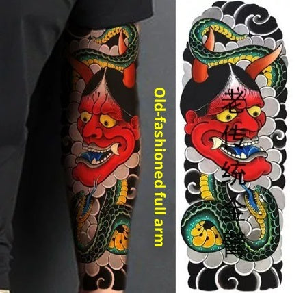 Full Arm Stickers Waterproof Men And Women Long-lasting Chest Back Flower Arm Tattoo Stickers