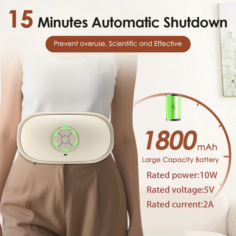 Smart Abdominal Massager With Heat Therapy 3D Kneading Auto Direction Change Portable Home Use