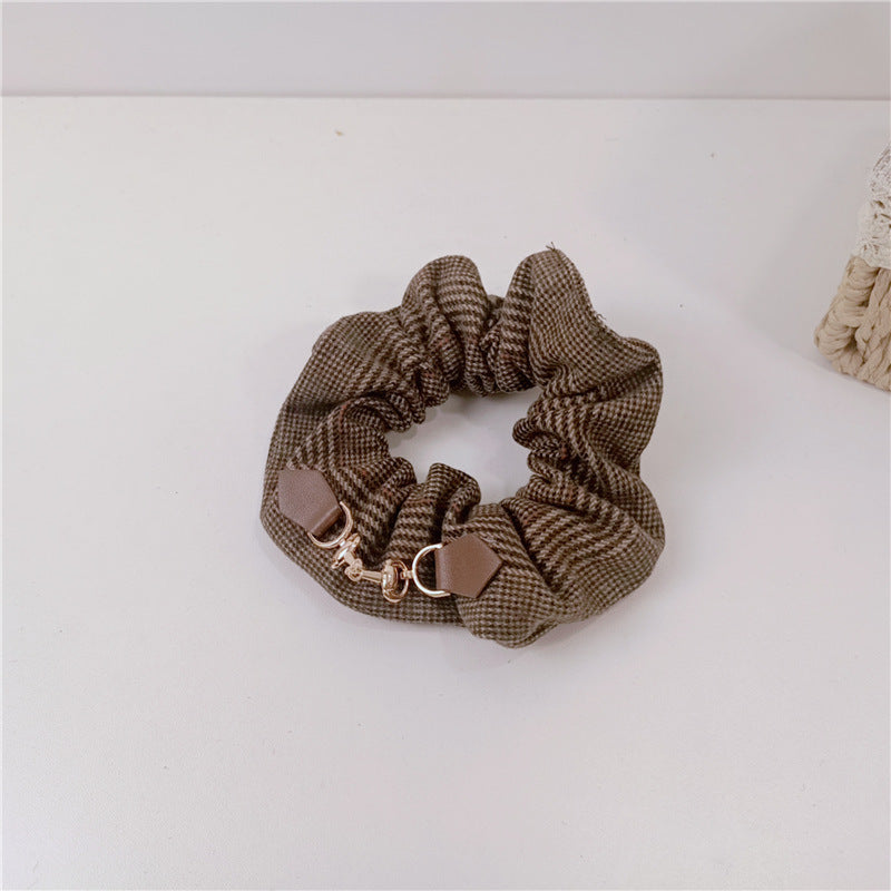 Simple Plaid Headband Fabric Hairband Temperament