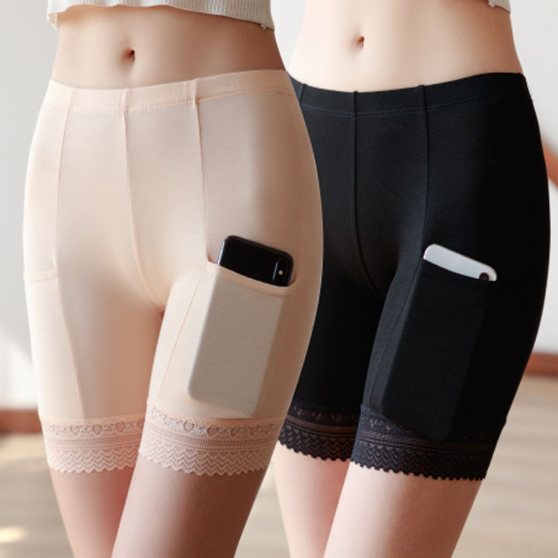 New Pocket Cropped Safety Shorts Women's Anti-exposure Plus Size Summer Modal Base Shorts