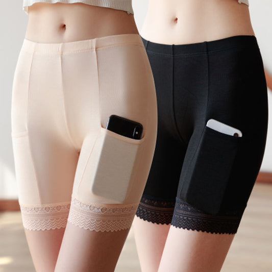 New Pocket Cropped Safety Shorts Women's Anti-exposure Plus Size Summer Modal Base Shorts