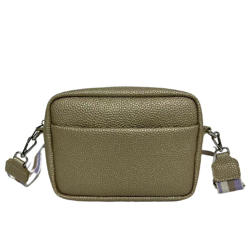 Women's Fashion Casual Solid Color PU Crossbody Bag