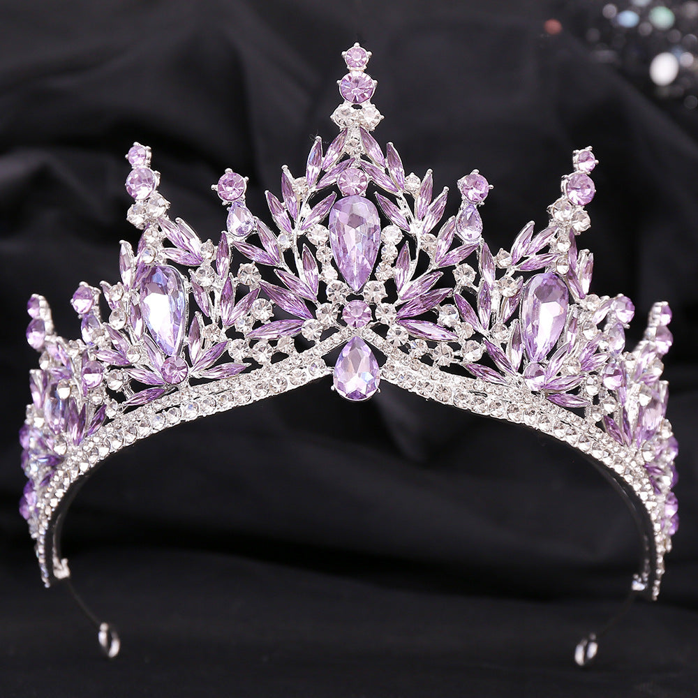 Bridal Crystal Leaf Crown Headdress Female