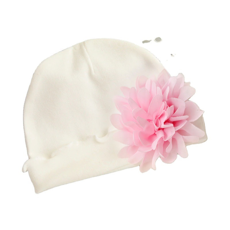 Super Smuk Stor Blomst Strikket Pige Babyhue