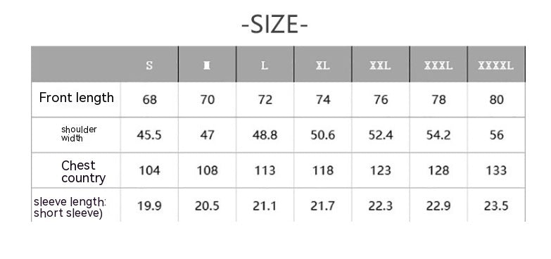 New Round Neck Loose Casual Heat Transfer Patch Short Sleeve T-shirt