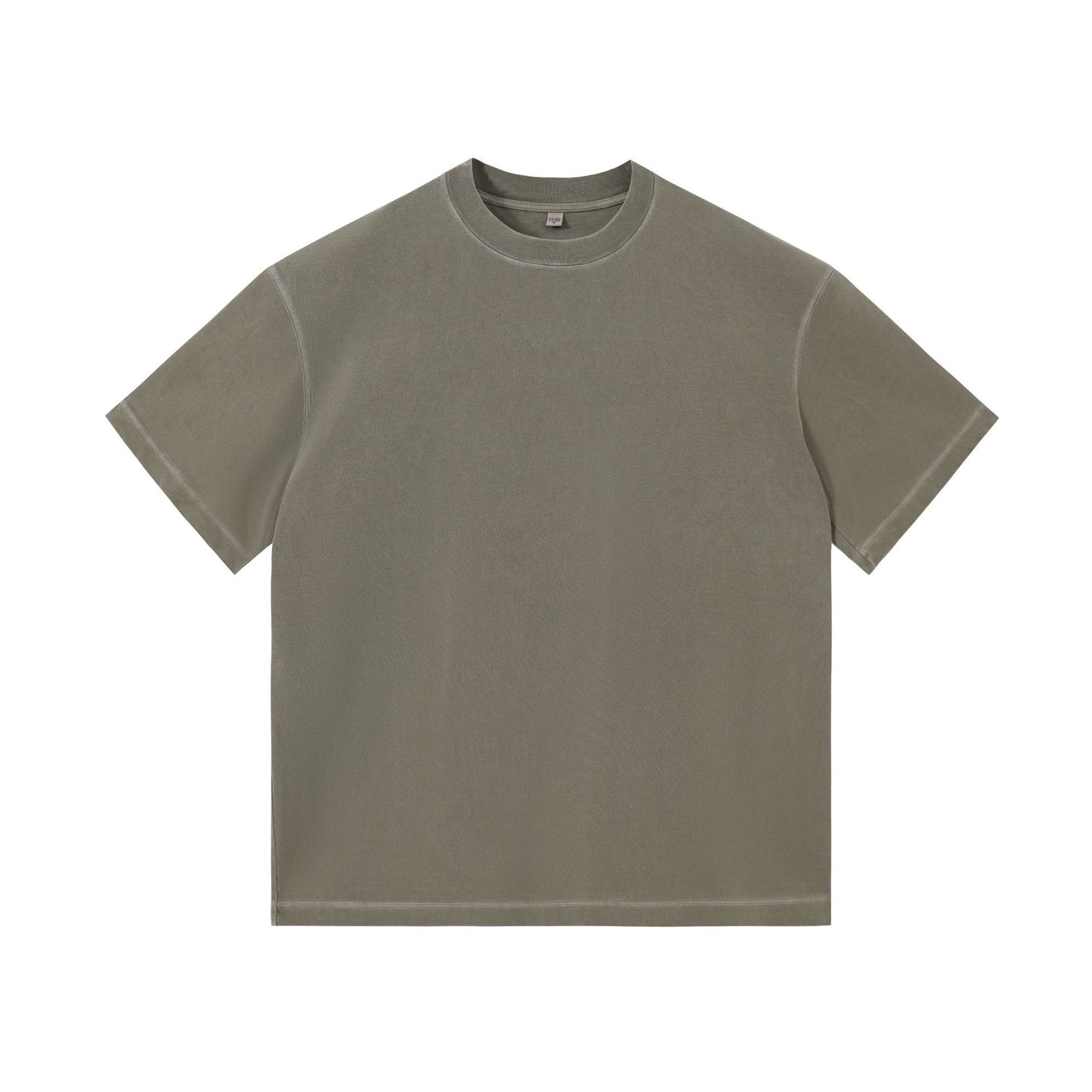 Women's Pure Color Pure Cotton Partial Distressed Short Sleeve